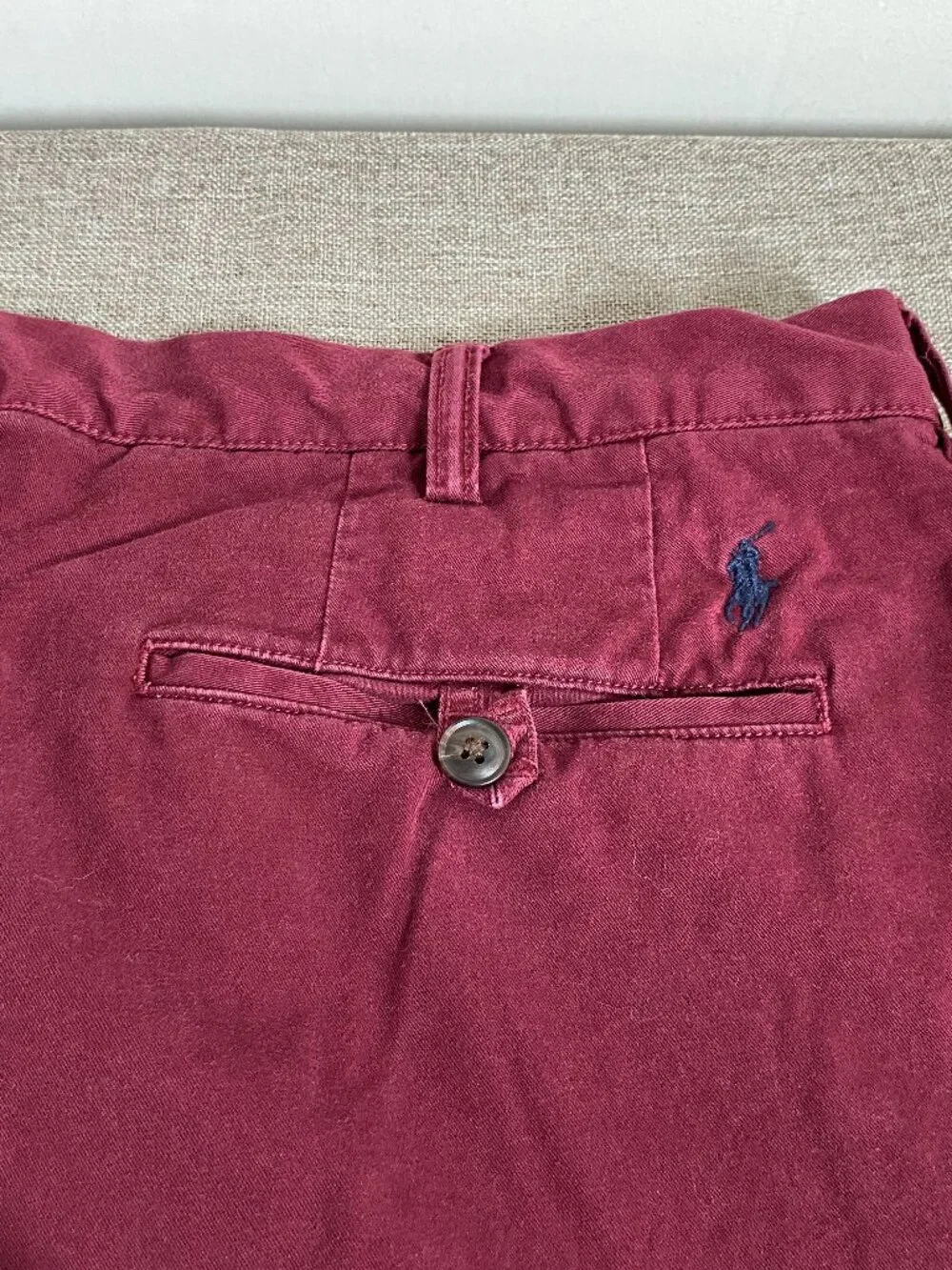 Polo Ralph Lauren Straight Fit Chino Pants Men's 36 x 30 Mid Rise Burgundy